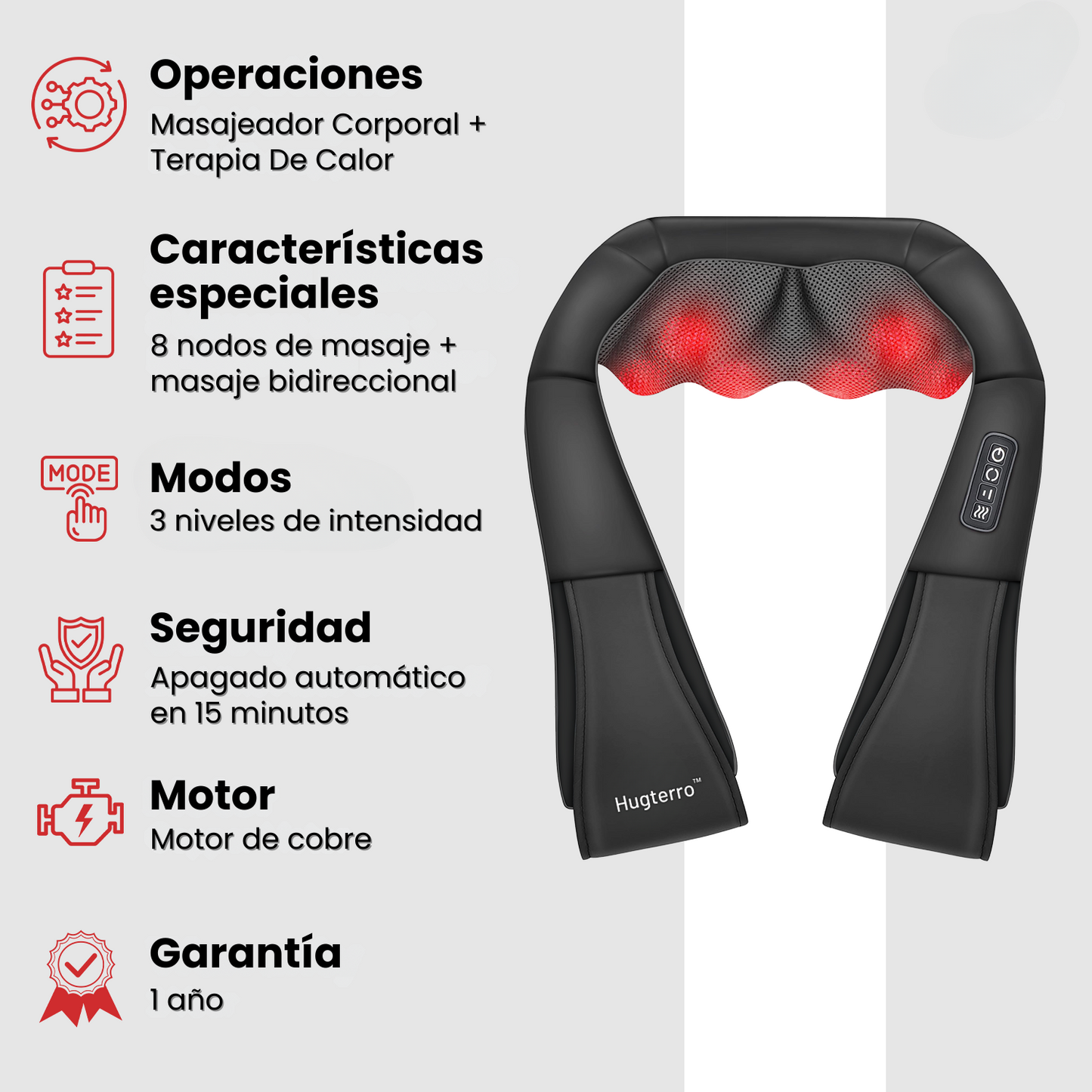 Theralief Hugterro™ Masajeador Shiatsu